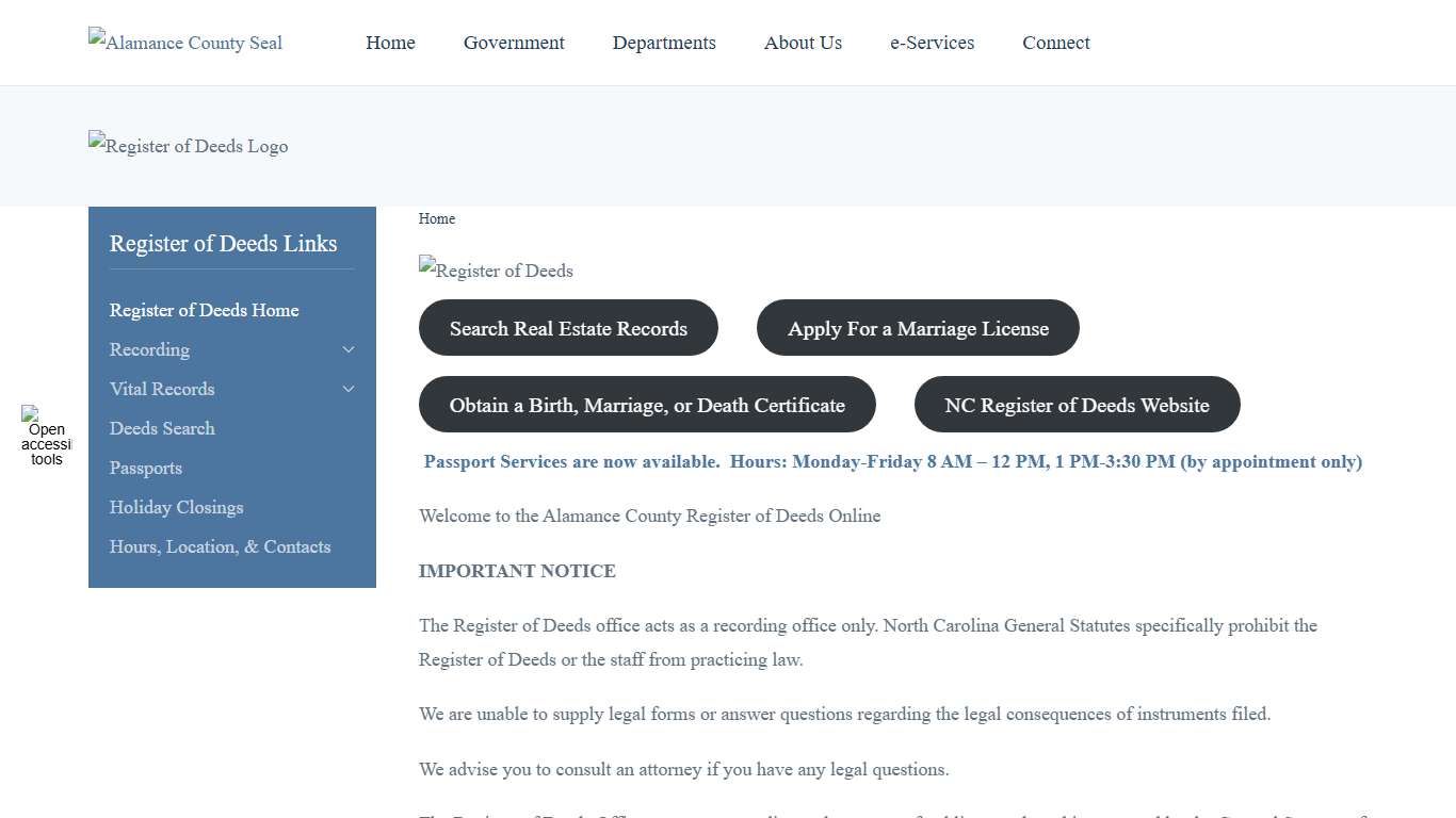 Alamance County Register of Deeds